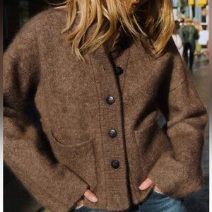 Sezane Thais Jacket in Dark Taupe sold out online